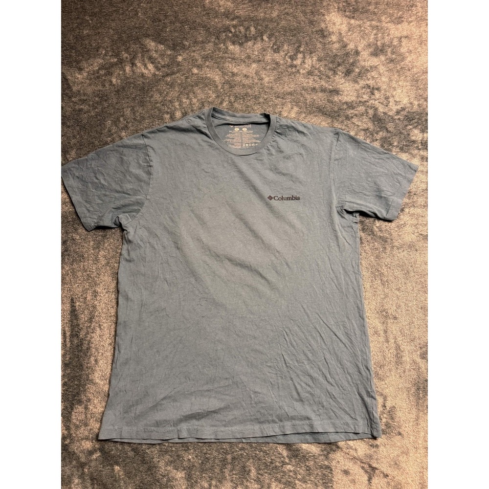 Columbia Tennessee Outdoor Adventures Graphic T-Shirt Blue Large Mountains